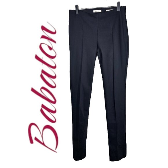 BABATON ARITZIA Douglas‎ Black Cigarette Ankle Stretchy Side Zip Dress Slacks 2